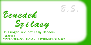 benedek szilasy business card